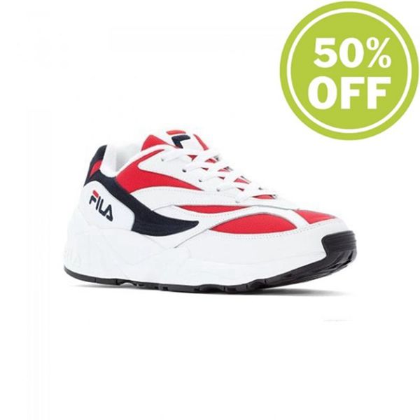 Fila V94m Low Men's Sneakers - White/Navy/Red,NZ 736-19852